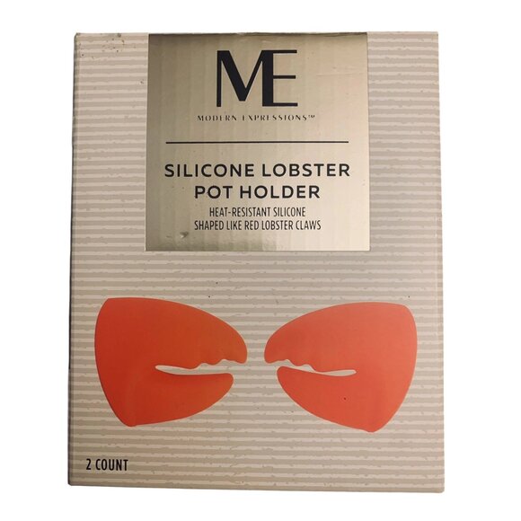 Red Lobster Claws Pot Pincher Set – Silicone Oven Mitts Crab Claw - Picture 2 of 3